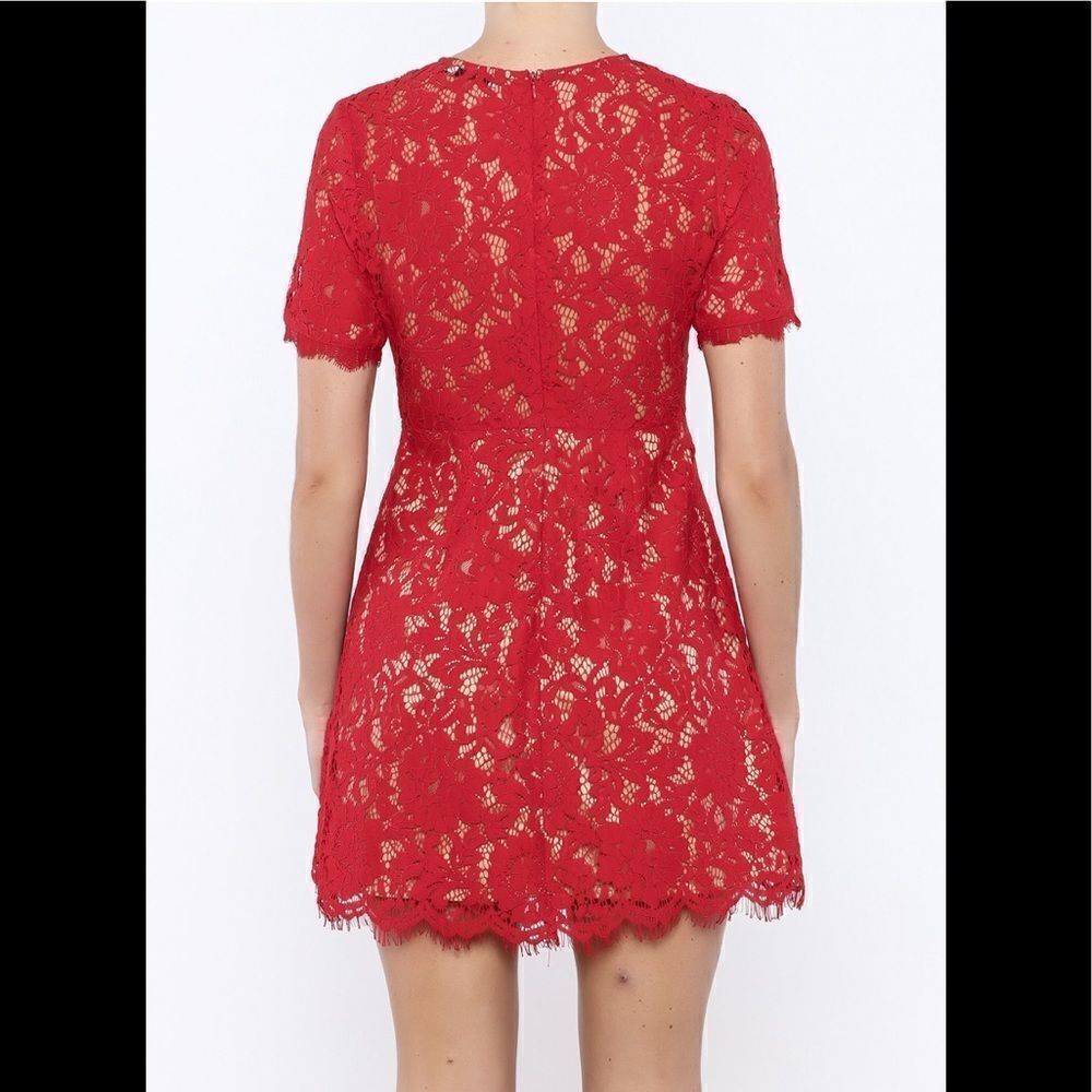 Red Lace Dress by Lush - Picture 2 of 6